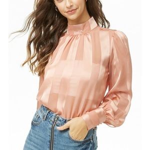 F21 Satin Stripes Blouse